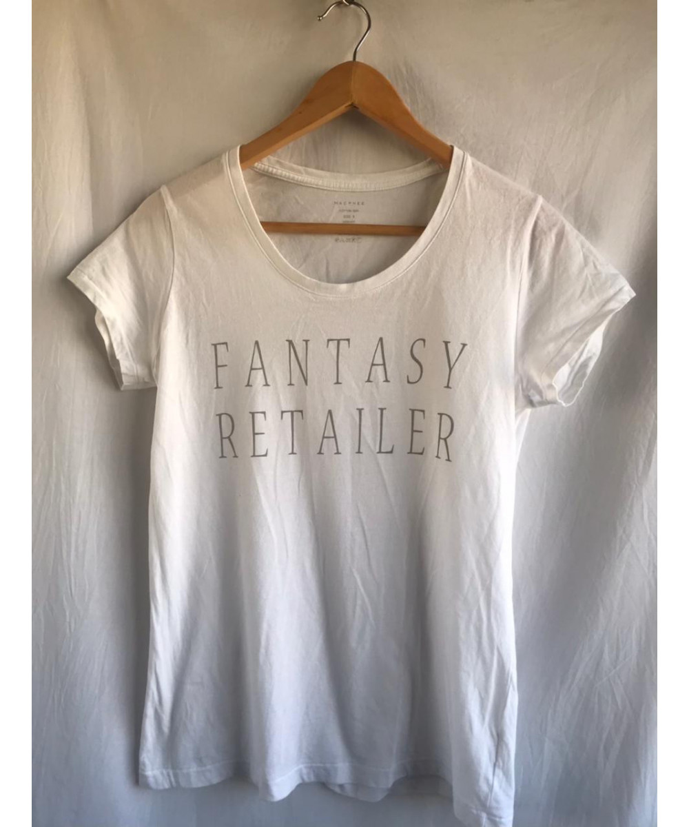 White, round necked tee