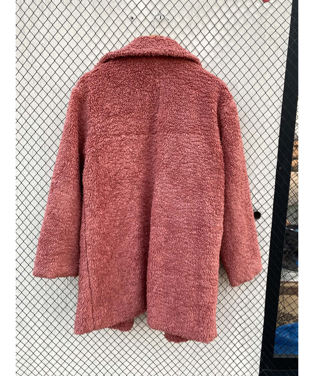Pink fur coat