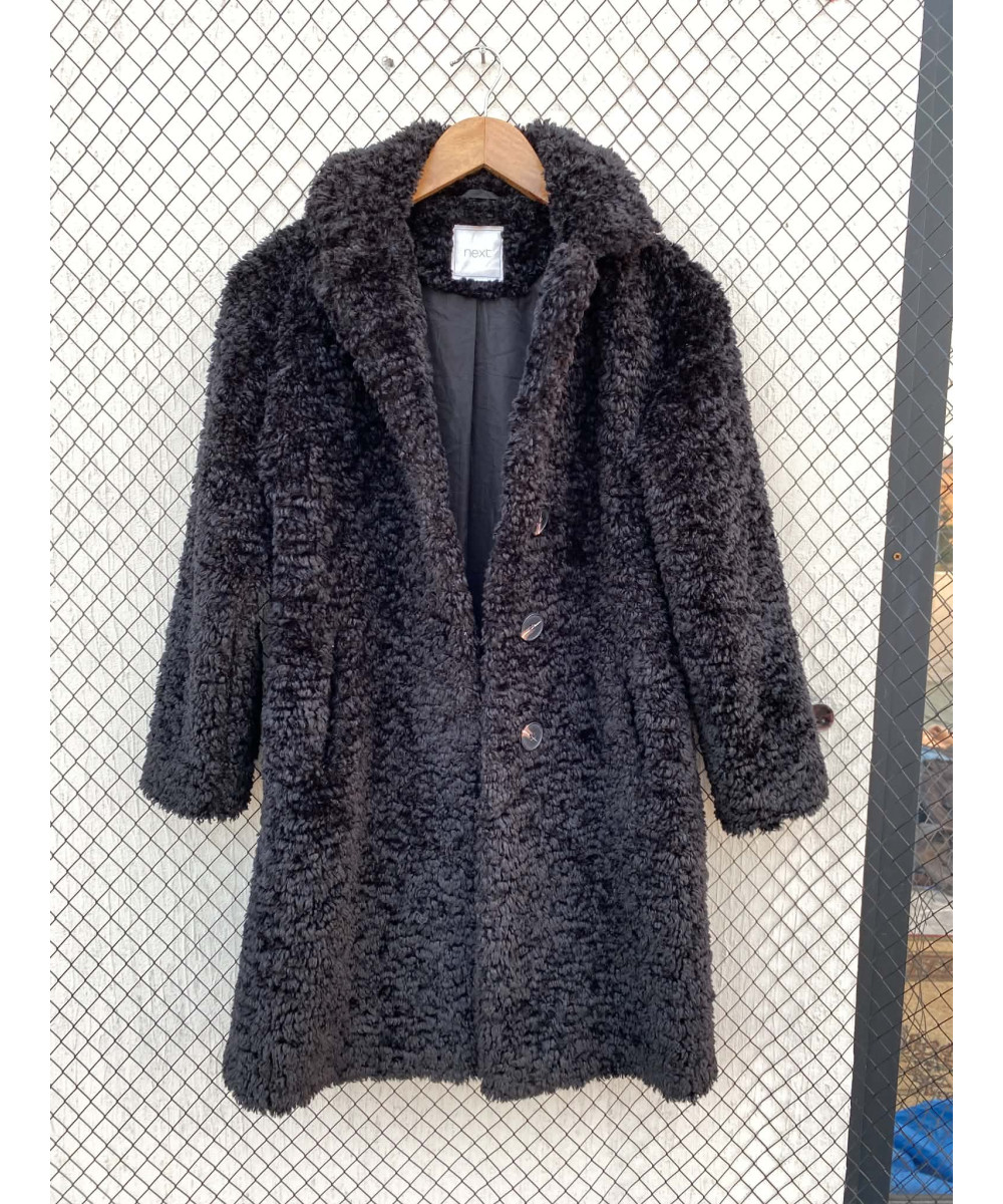Black fur coat