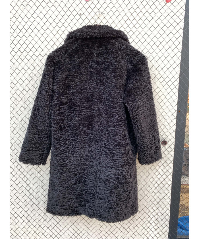 Black fur coat