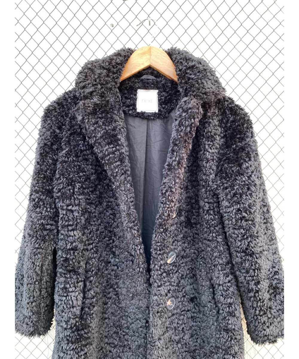 Black fur coat