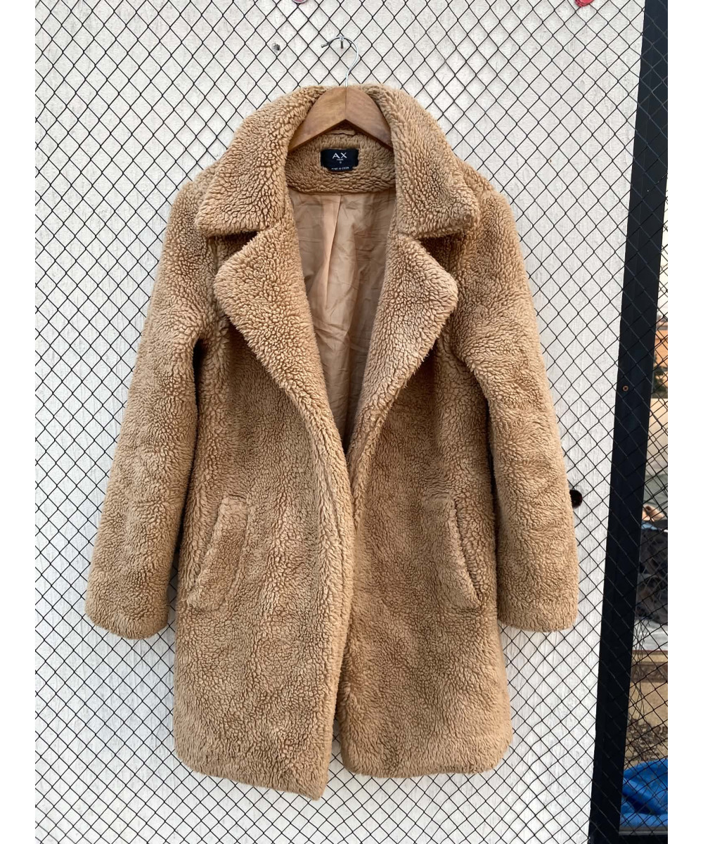 Brown teddy coat