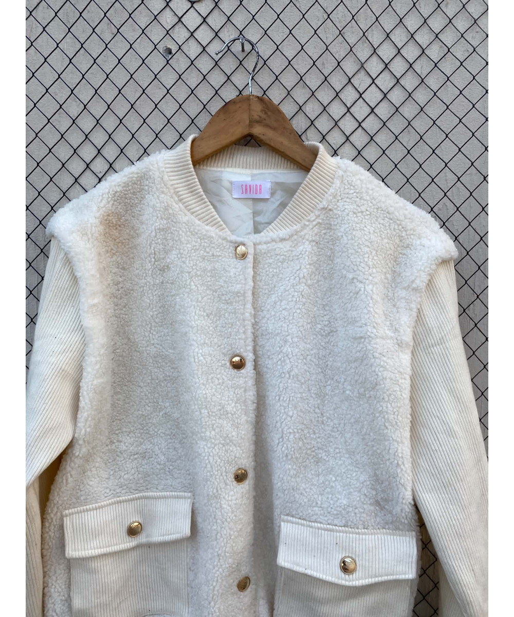 Cream colored teddy jacket
