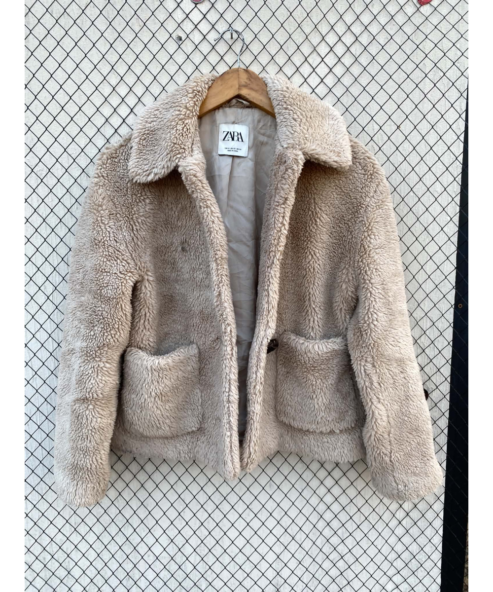 Beige teddy jacket