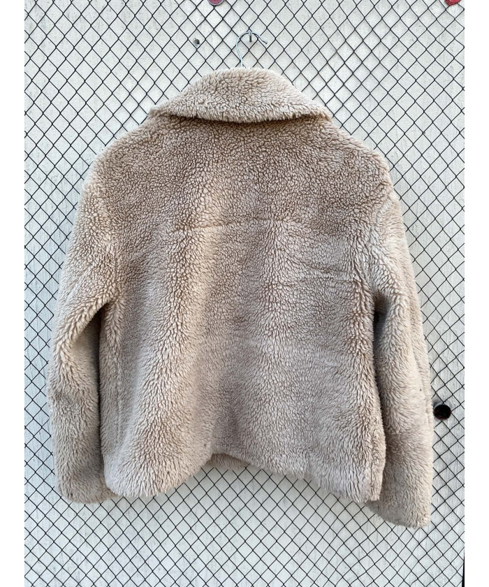 Beige teddy jacket