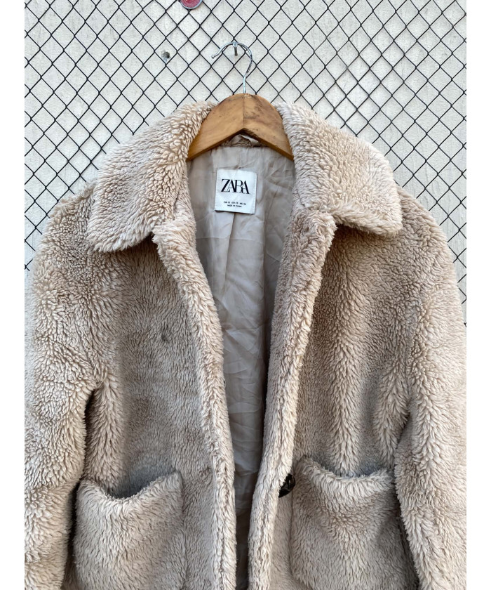 Beige teddy jacket