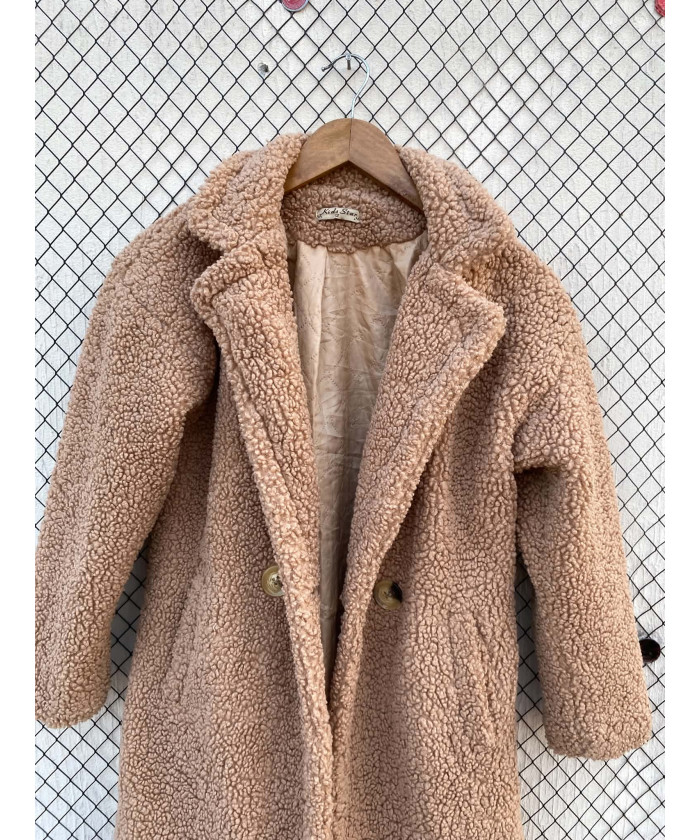 Amber brown, teddy coat