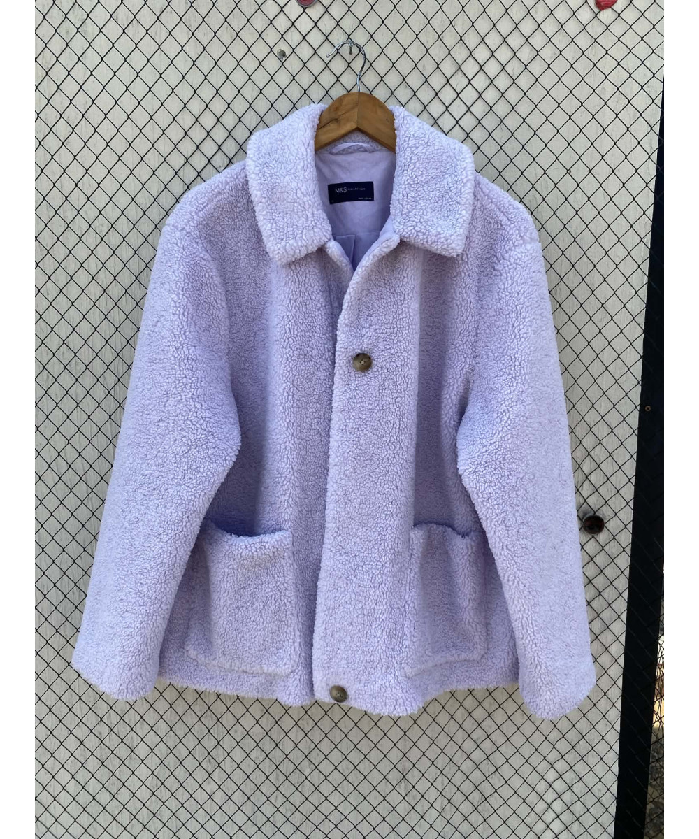 Lilac colored, teddy jacket