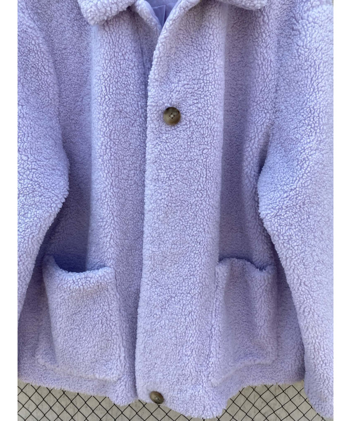 Lilac colored, teddy jacket