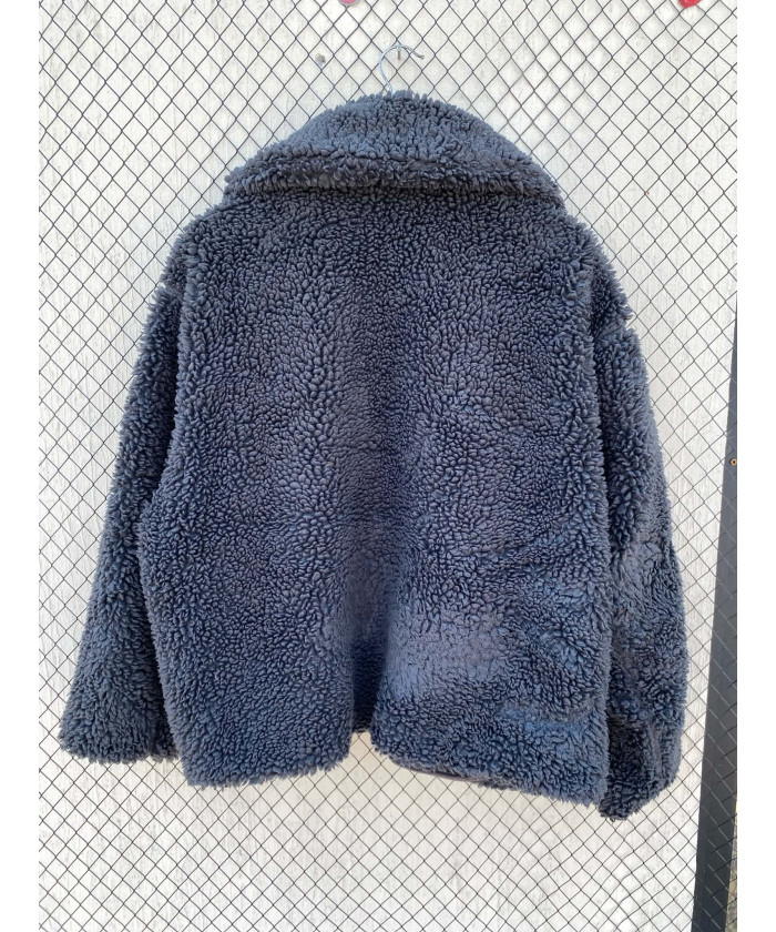 Grey, teddy, zipper jacket