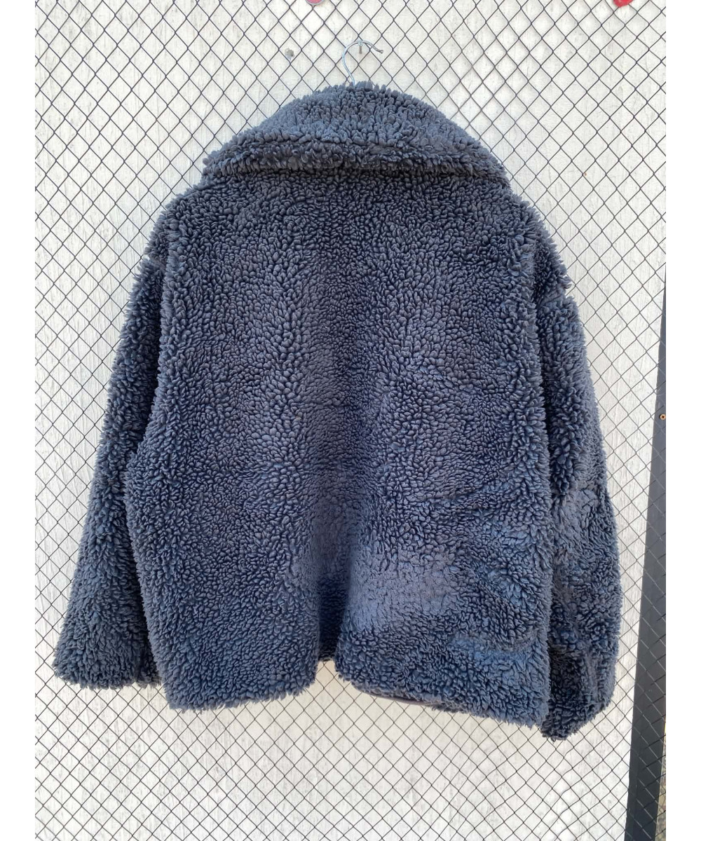 Grey, teddy, zipper jacket