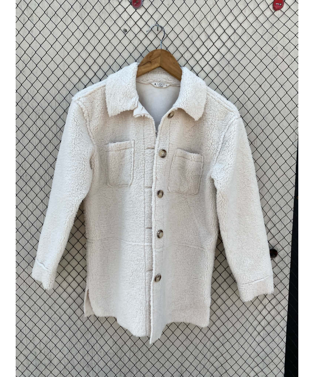 Off white colored, fur jacket