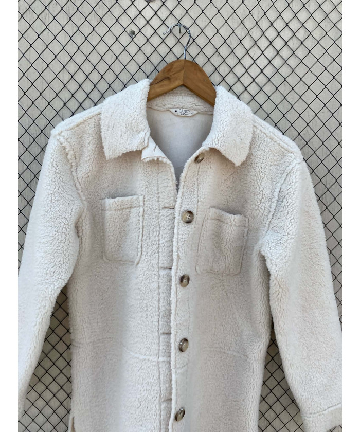 Off white colored, fur jacket