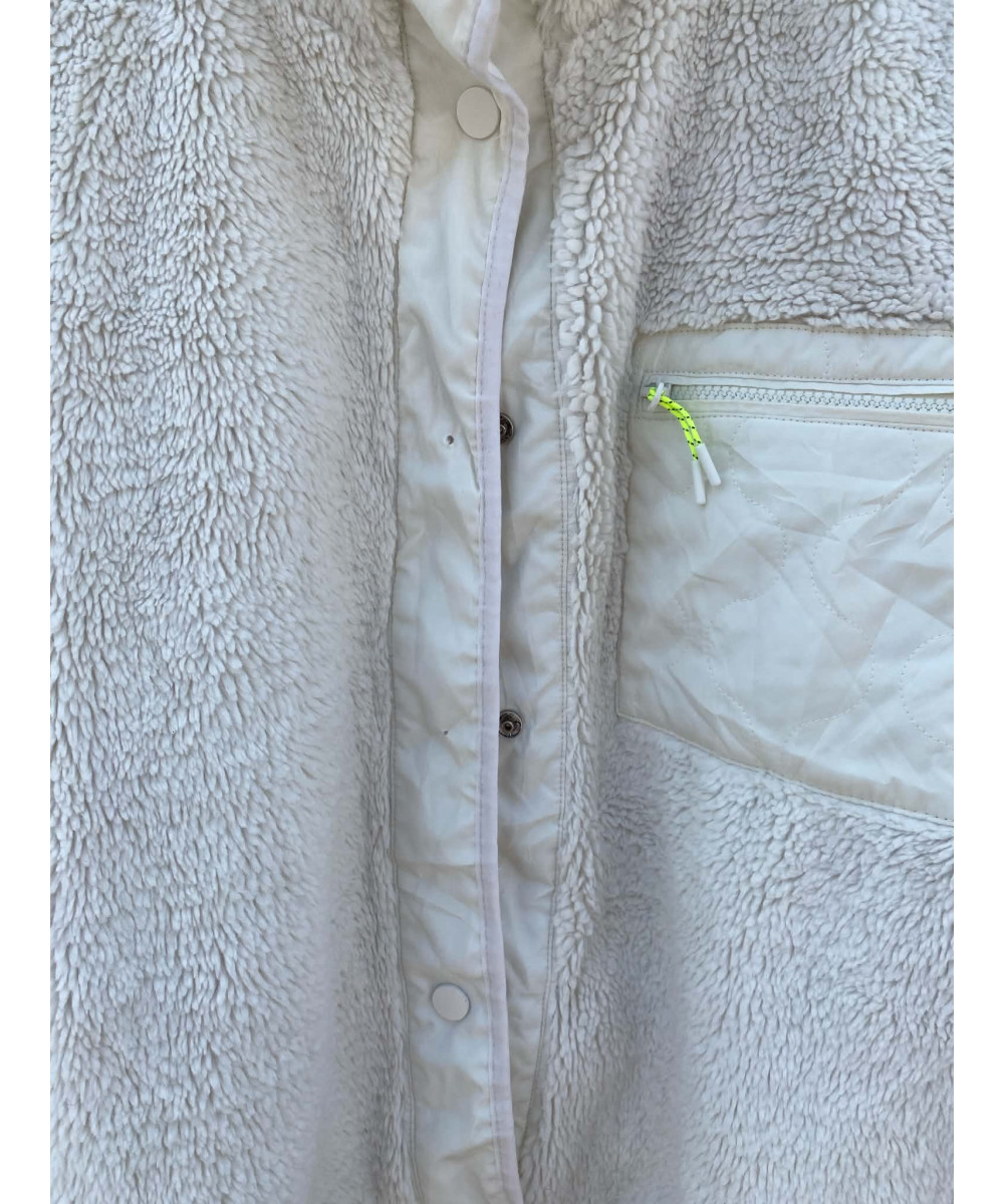 White teddy zipper jacket