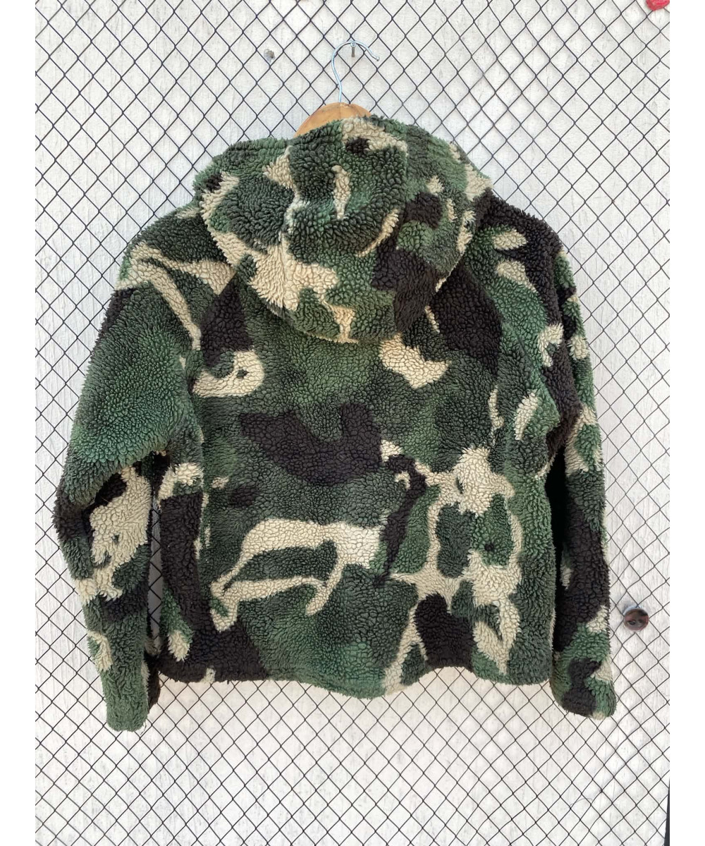Green teddy crop pullover