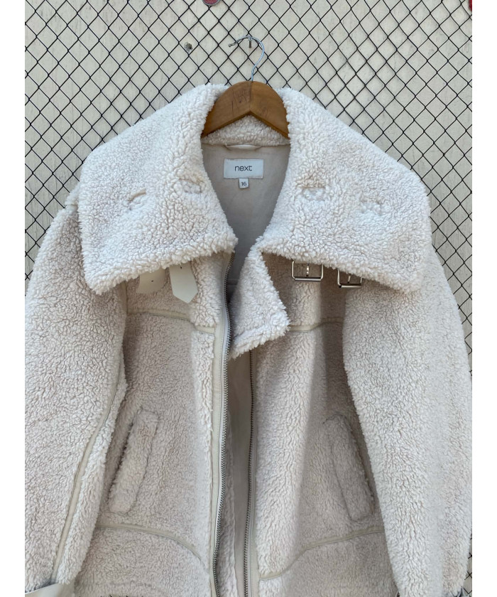 Cream colored teddy jacket