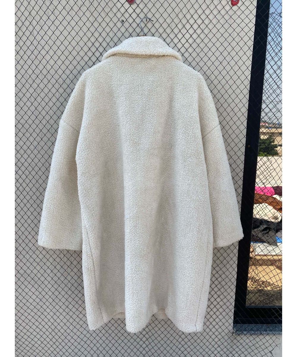 Cream colored teddy coat