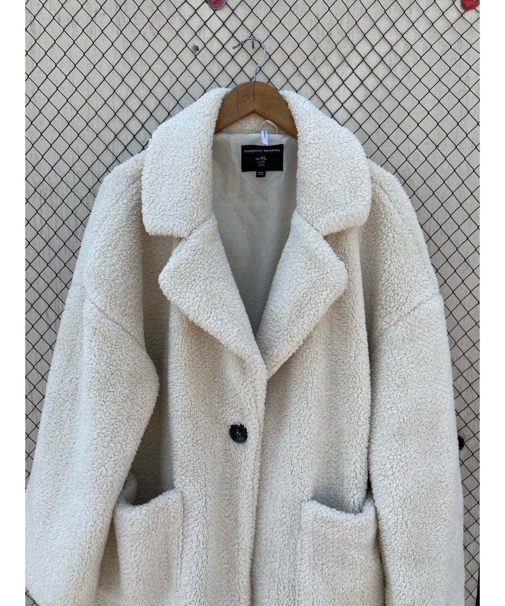 Cream colored teddy coat