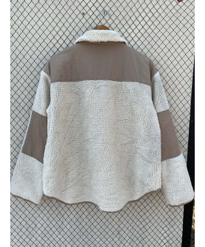 Off white colored, teddy pullover