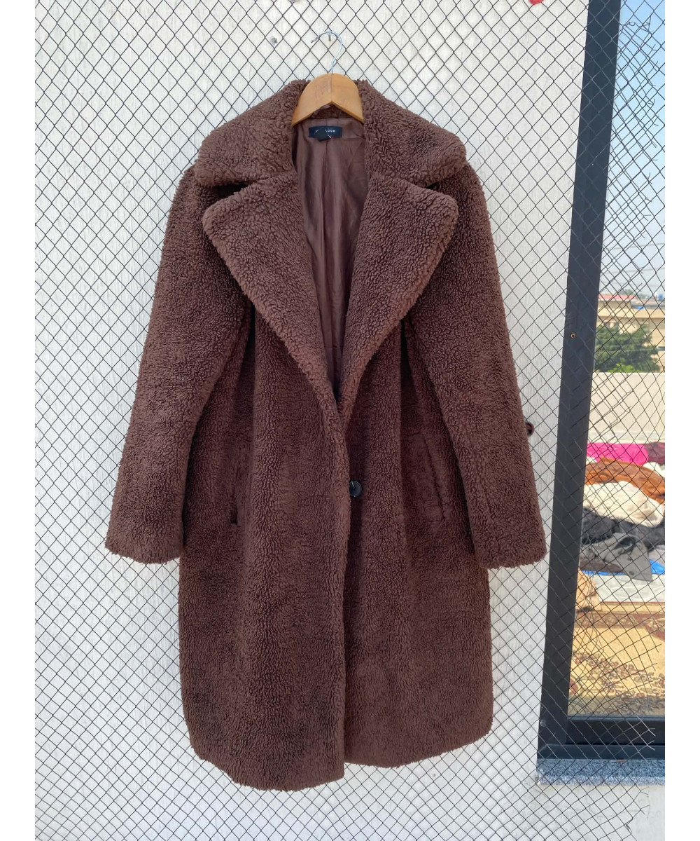 Brown teddy coat