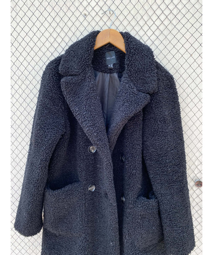 Black teddy coat