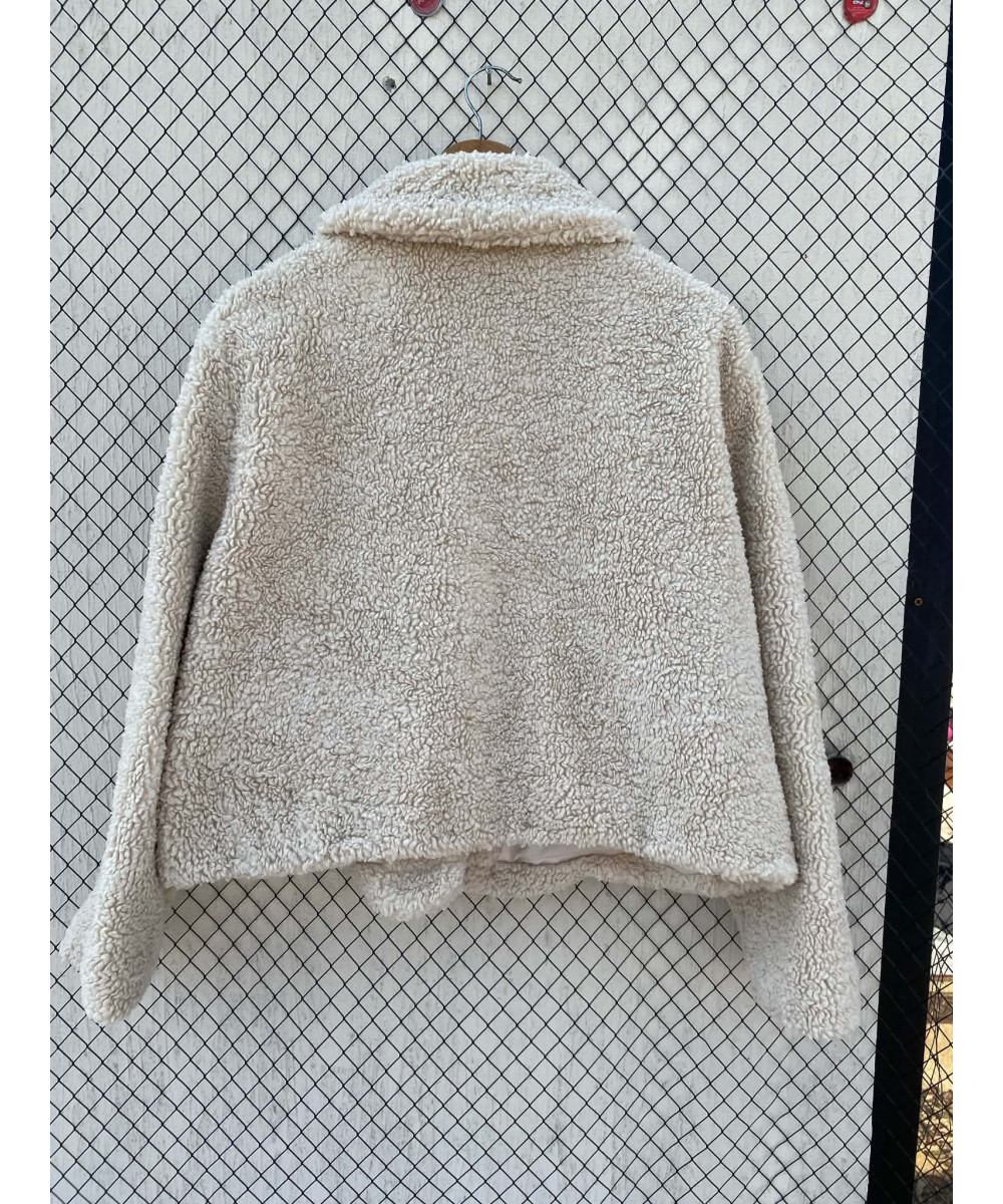 Cream-colored, teddy jacket