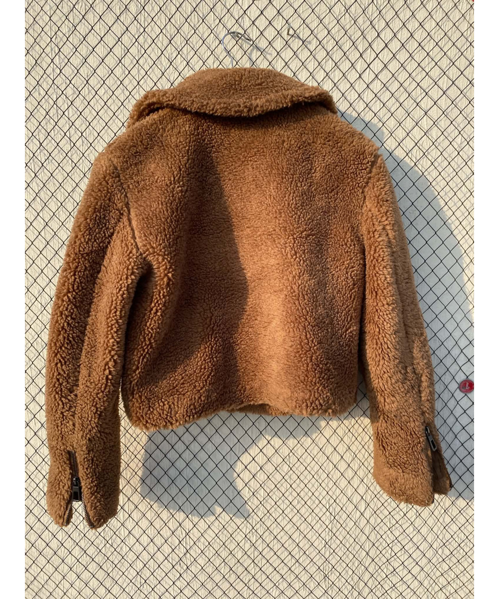 Rust brown, crop, teddy coat