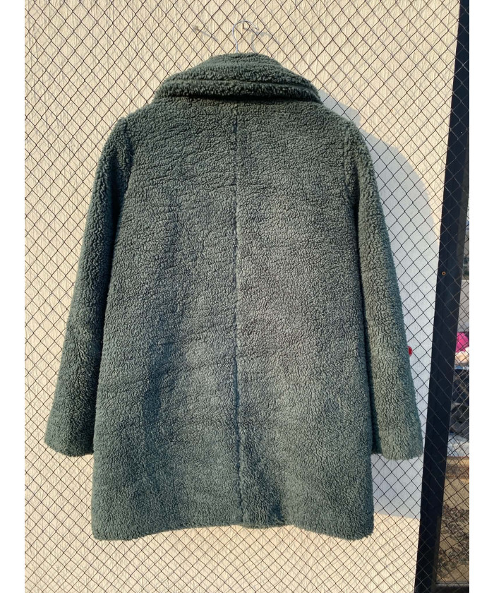 Green, teddy coat