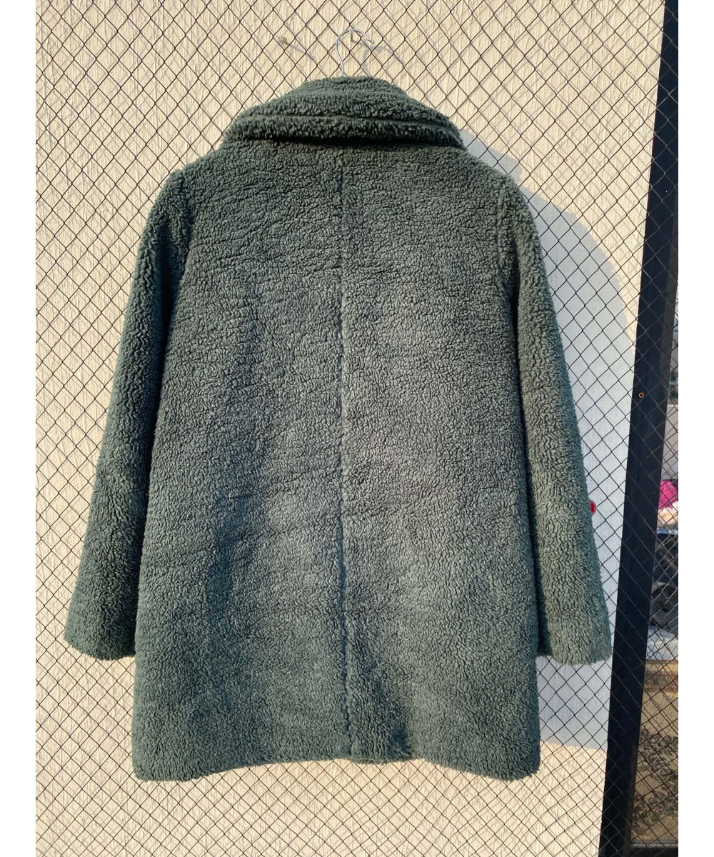 Green, teddy coat