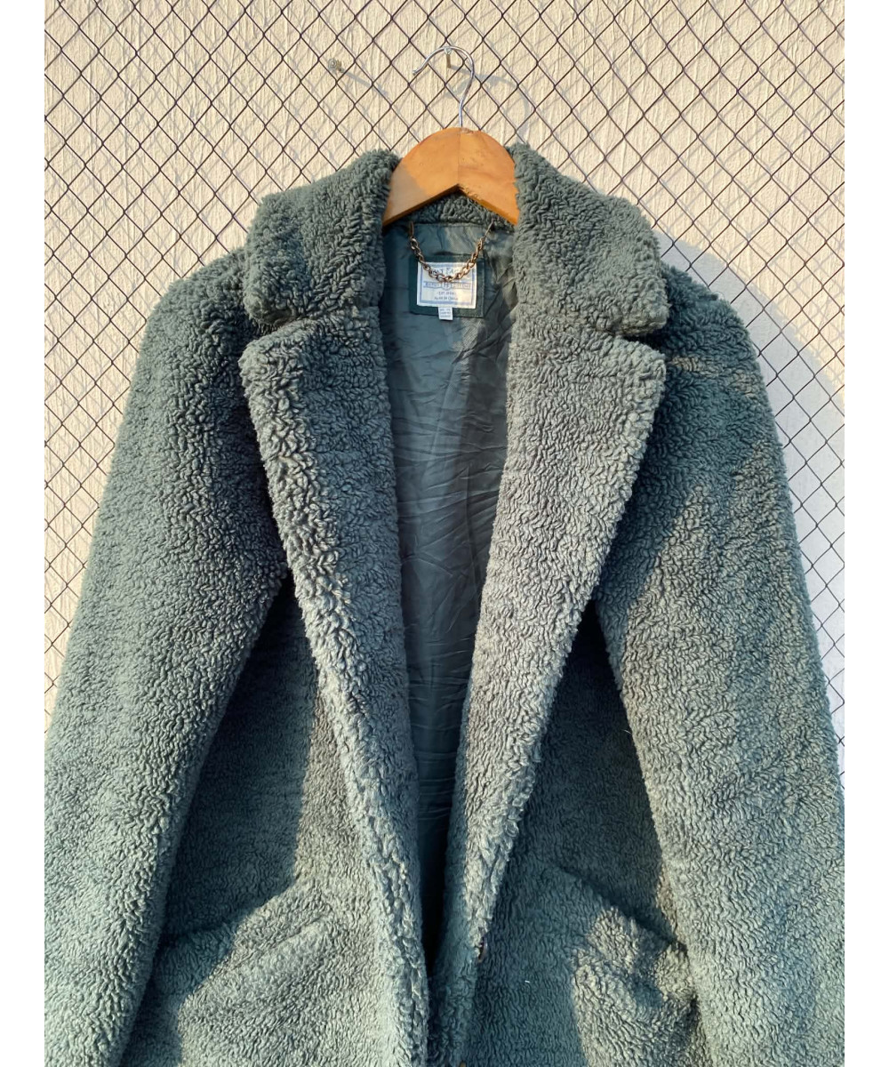 Green, teddy coat