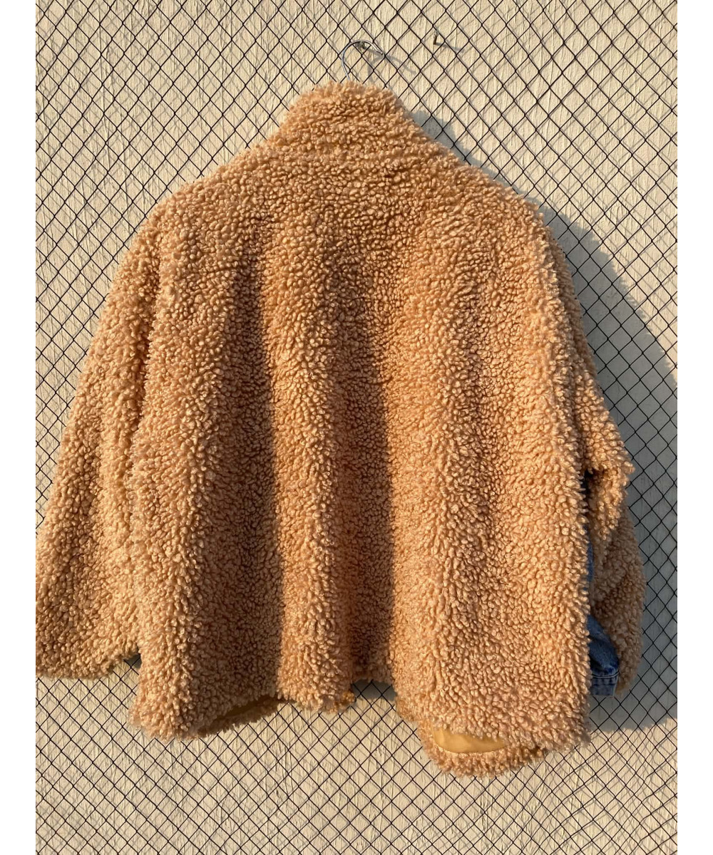Camel-colored, teddy jacket