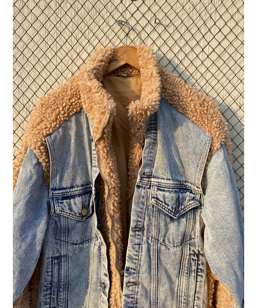 Camel-colored, teddy jacket