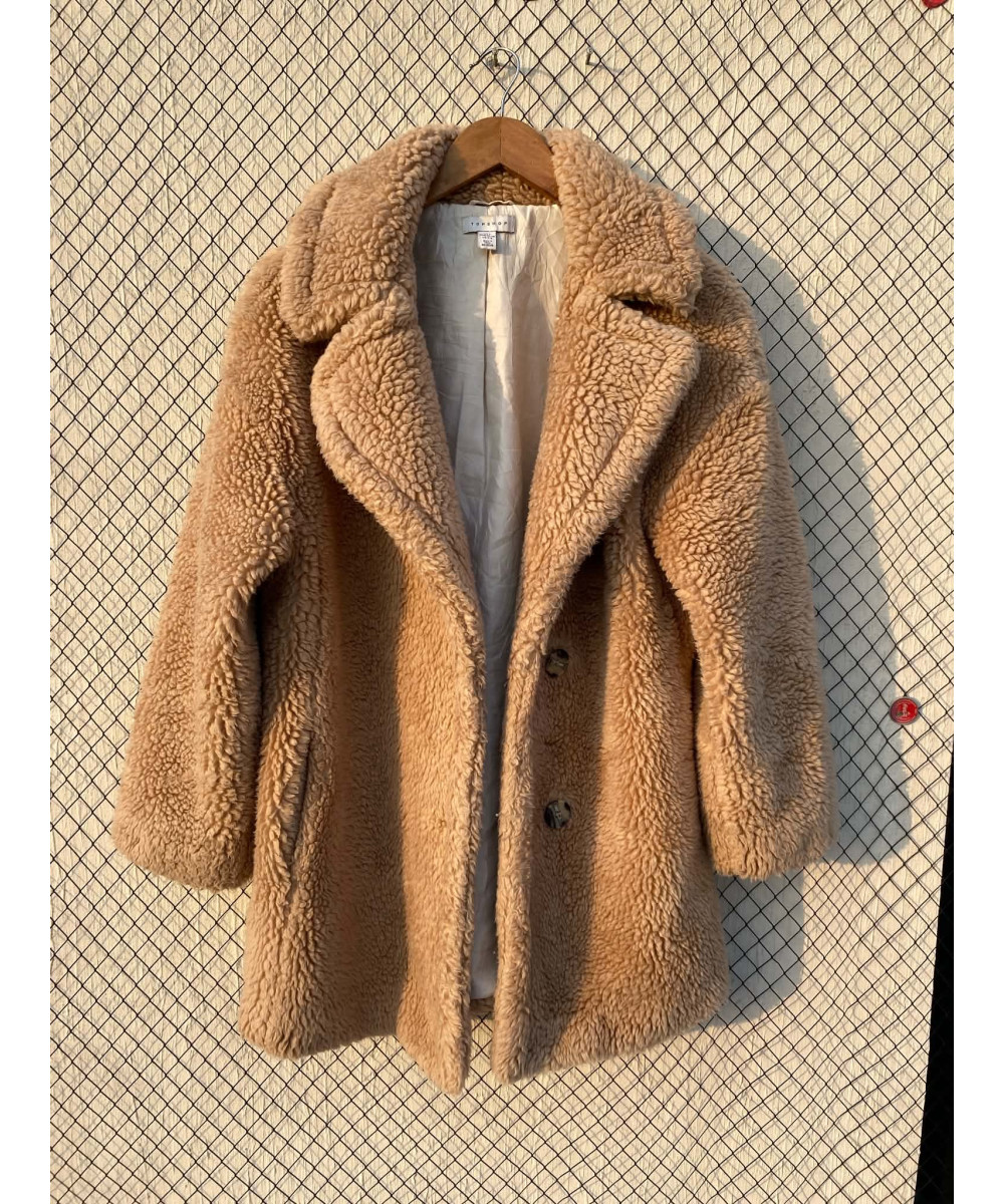 Fawn-colored, teddy coat