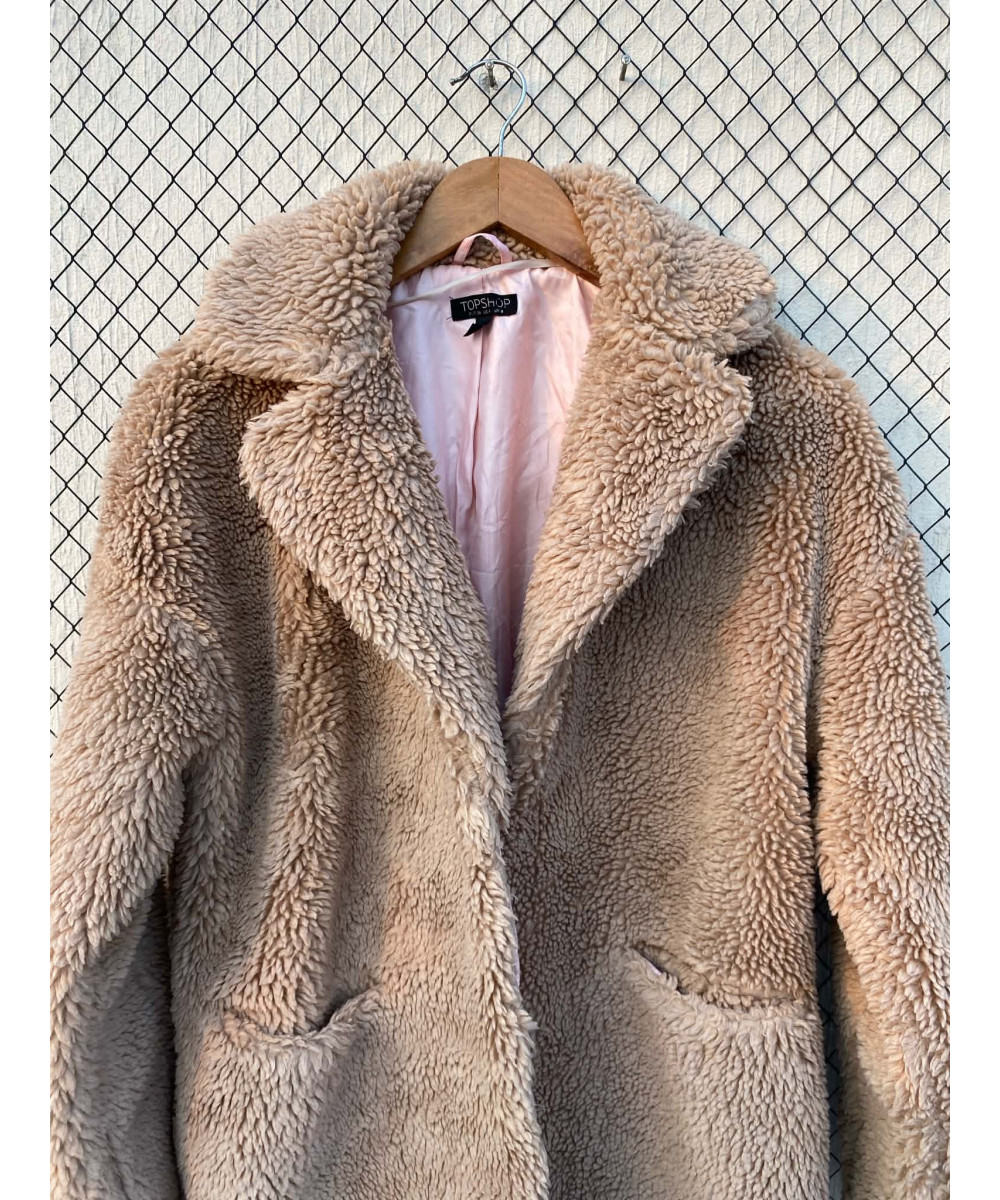 Beige teddy coat