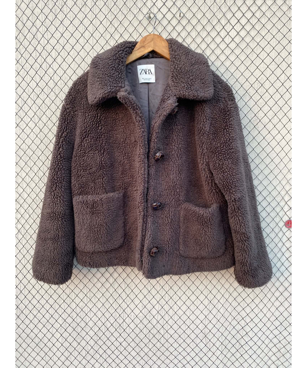 Brown teddy jacket