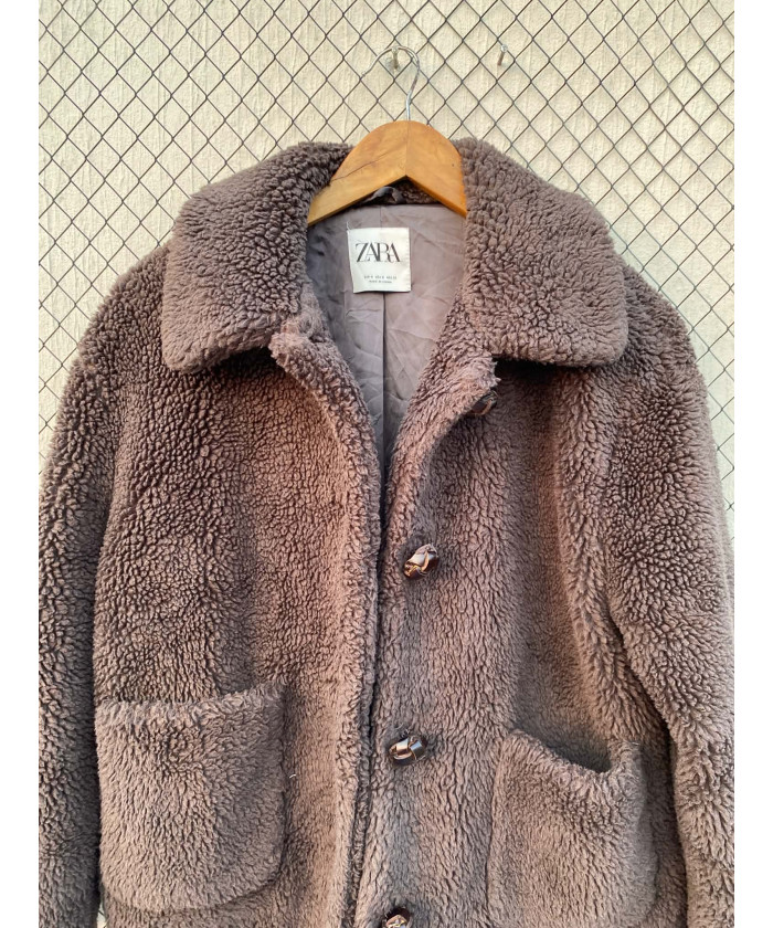 Brown teddy jacket