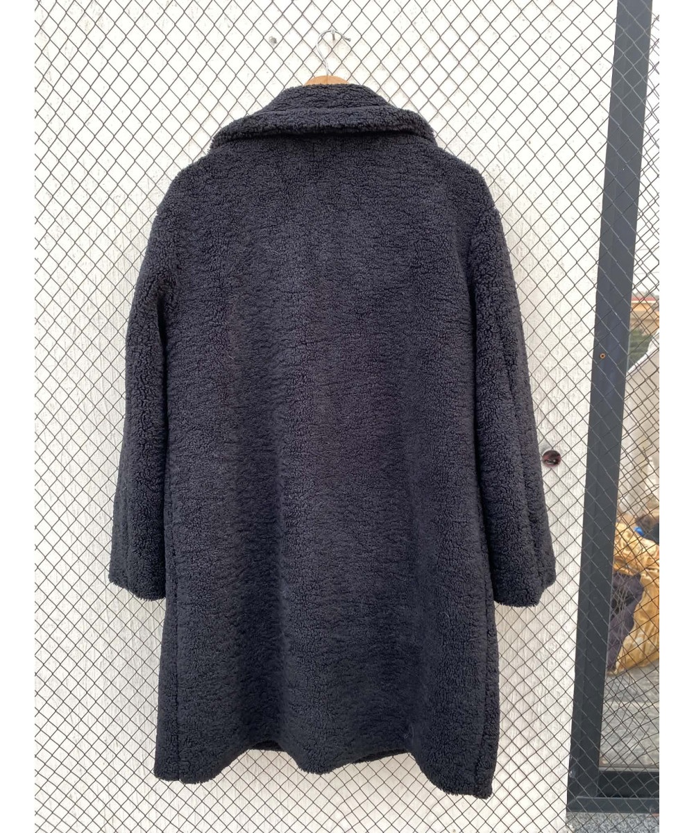 Black, long, teddy coat