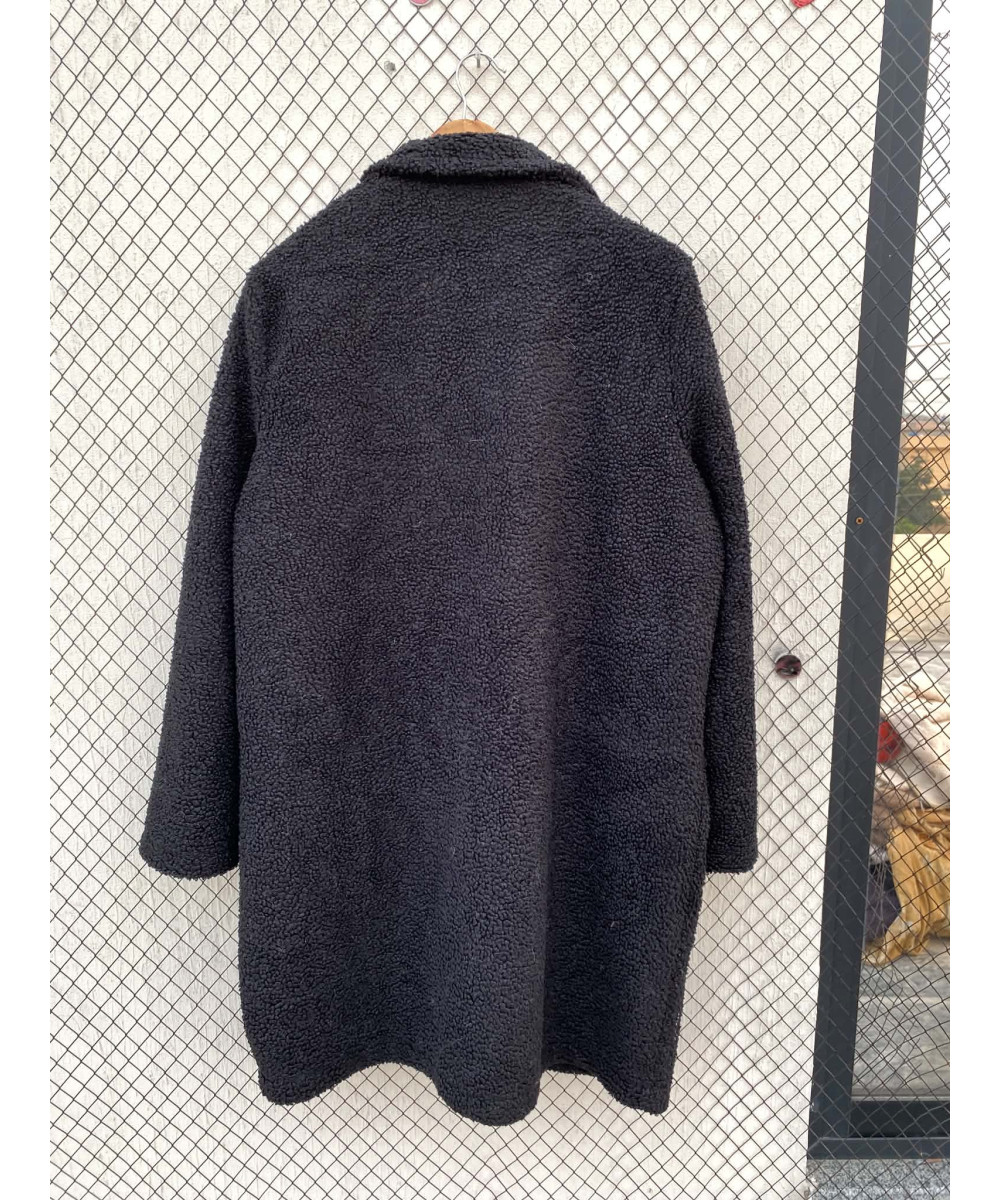 Black, long, teddy coat
