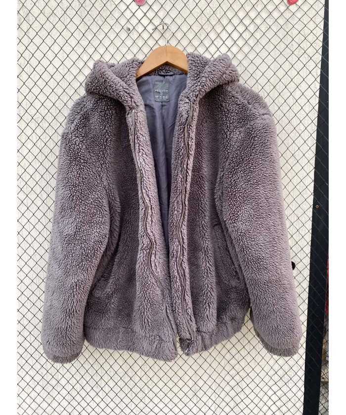 Dark gray, teddy, hooded,...