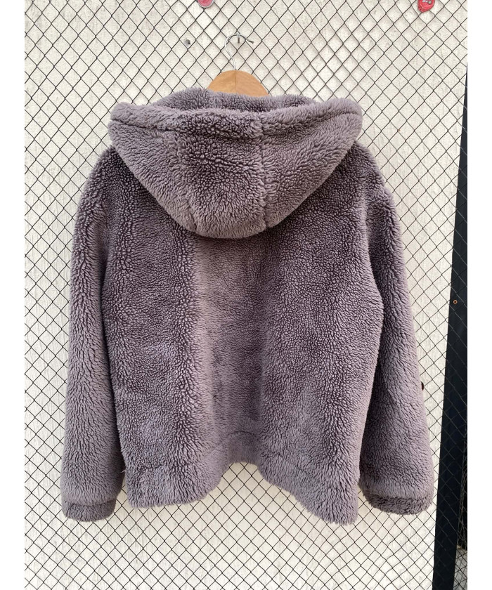 Dark gray, teddy, hooded,...