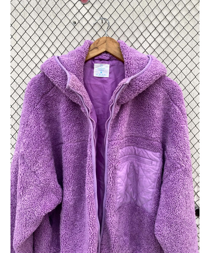 Bright lavender, teddy, zipper, hooded jacket