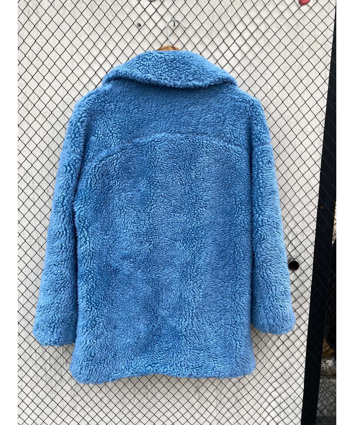 Blue, teddy coat