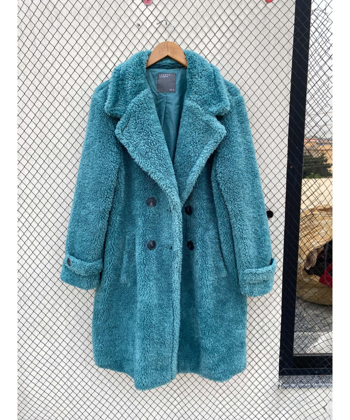 Sea green-colored, long,...