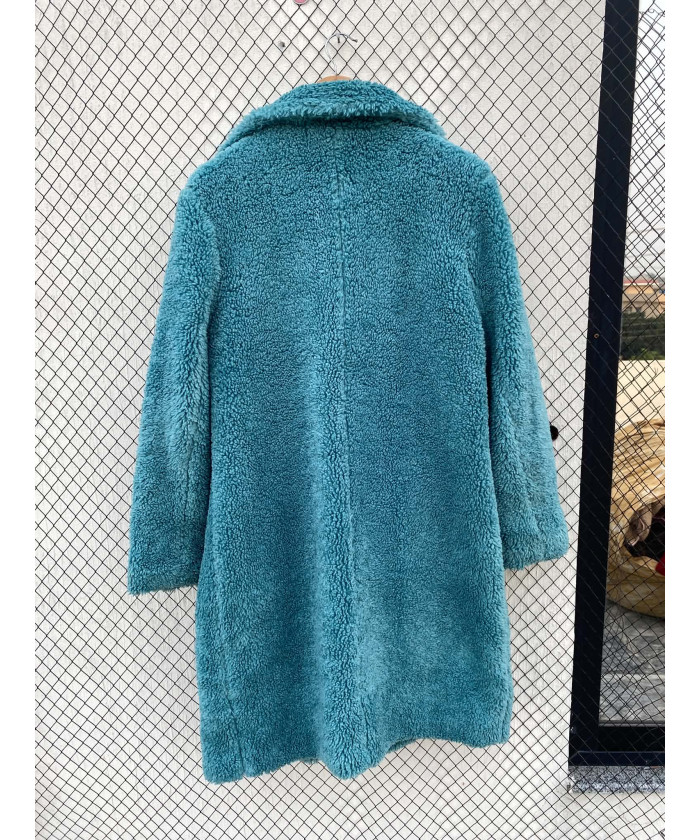 Sea green-colored, long,...