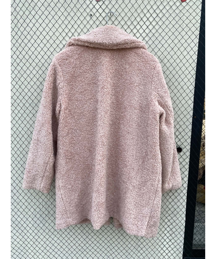 Baby pink-colored, teddy coat