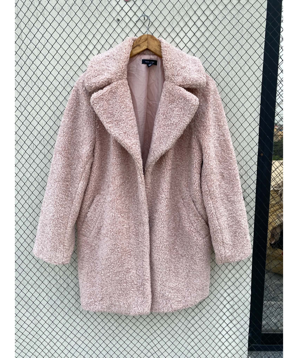 Baby pink-colored, teddy coat