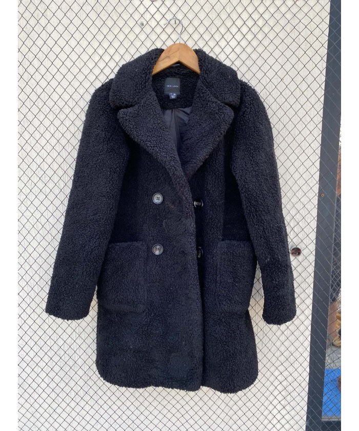 Black, teddy coat