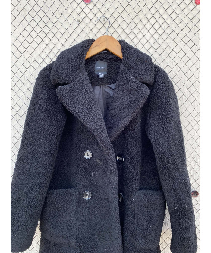 Black, teddy coat