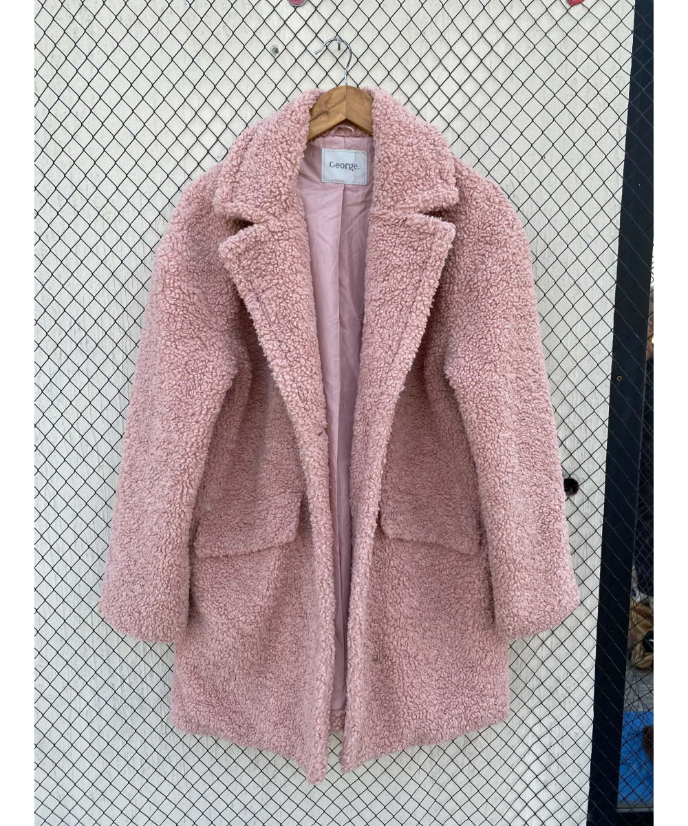 Pink teddy coat