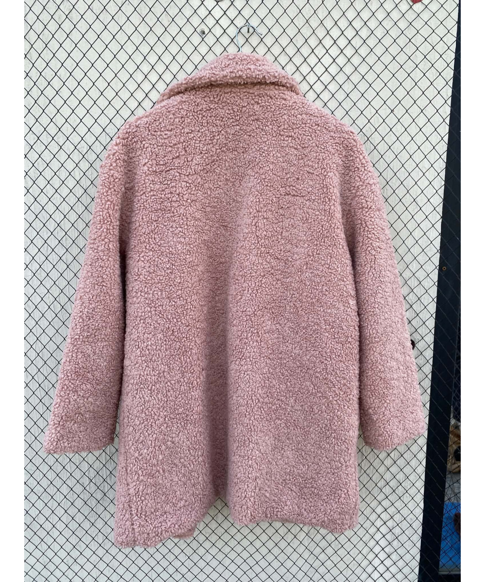 Pink teddy coat